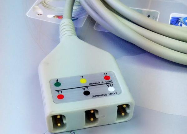 Hospital Ecg Lead Wires , Electrode Lead Wires For Medical Examination