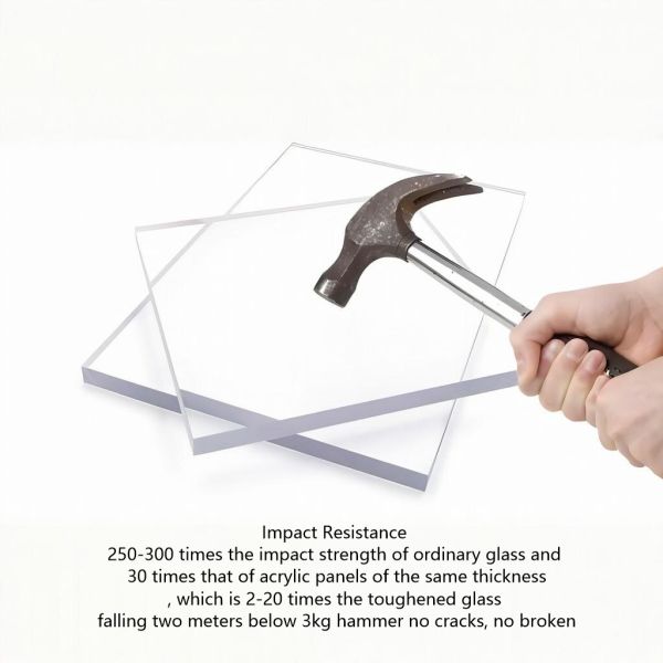 6 мм 4 * 8 футов поликарбонат твердый лист анти ударный односторонний УФ-защита