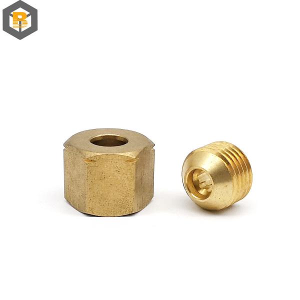 High Precision Brass Threaded Parts Custom CNC Machined for Mini Copper Turning Parts