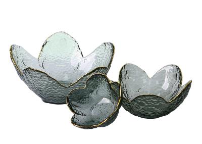 16cm Sakura Shaped Solid Colored Glass  Salad Bowel, Ketchup Saucer Appetizer Plates