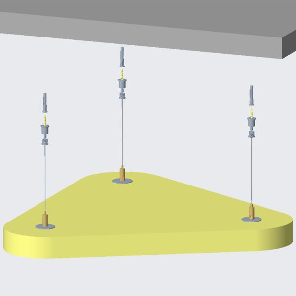 Легко подключить люстры акустические панели проволока комплект системы подвески звукозаглушающий материал