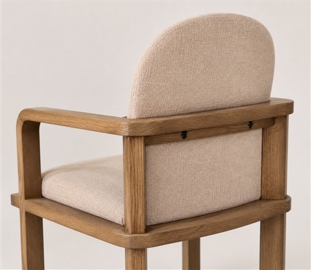 SOLID WOOD UPHOLSTERED ARMCHAIR CYC-023