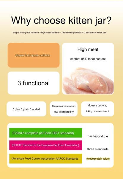 Hydrating and Beautifying Chicken Healthy Pet Food Clean And Sanitary for Cats Feed Directly
