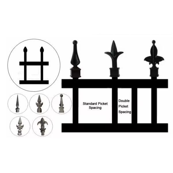 Покрытые порошком трубчатые стальные ограждения пешеходные двойные ворота