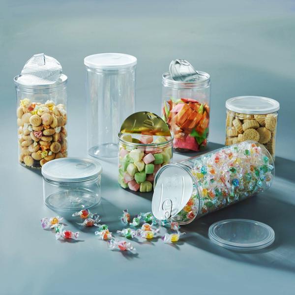 Cylinder Custom Airtight Plastic Jars Dried Food Canister Plastic Container OEM