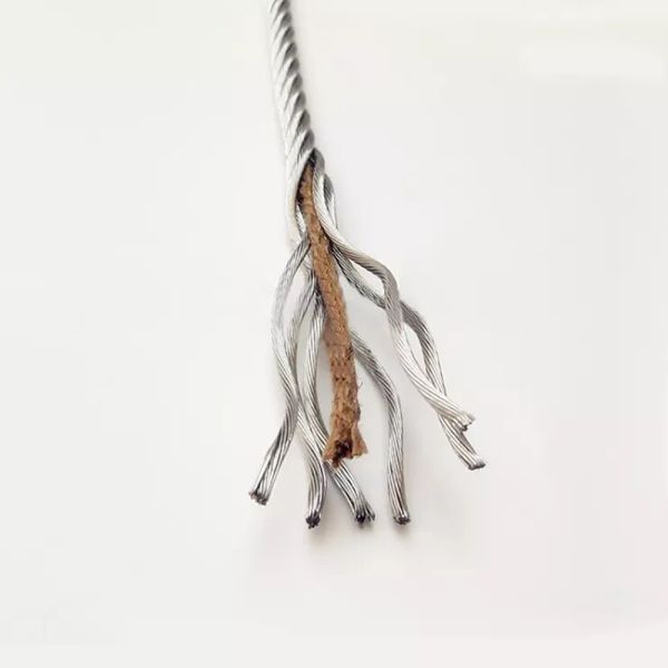 Finitura galvanizada 8 * 19s Corda de aço de núcleo de alto carbono Sisal para projeto de elevador
