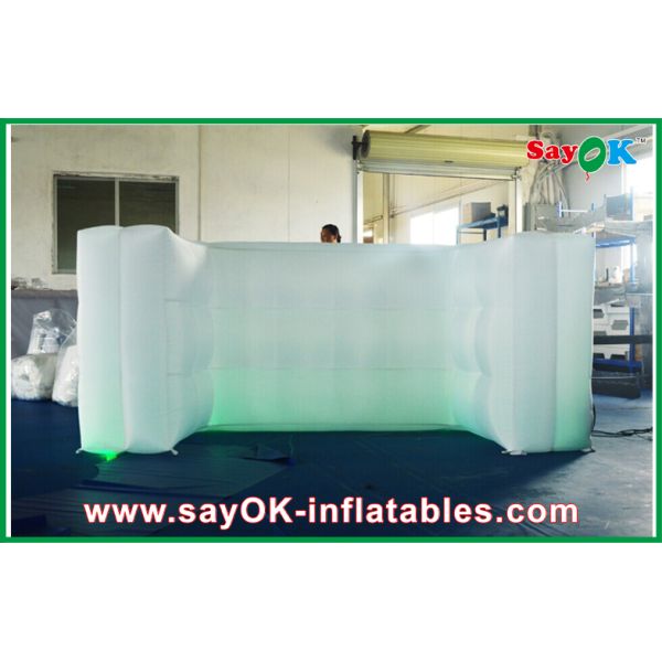 paño inflable de Oxford de la decoración de la iluminación LED de 3M de la pared inflable blanca de la cerca