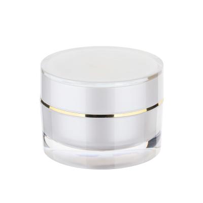 50g empty cosmetic cream jar Customizable White Plastic Transparent Acrylic cream Jar