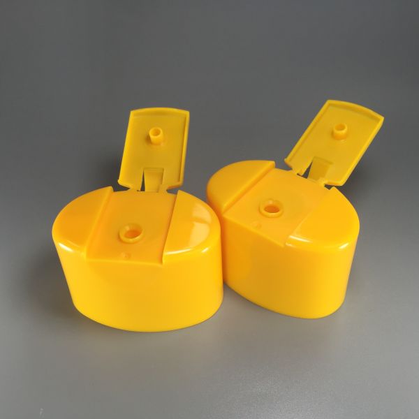 Yellow Plastic 55mm Shampoo Bottle Cap Leakage Resistant
