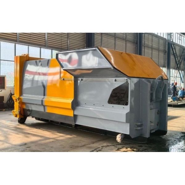 Movable 25m³ Rubbis Auger Marine Solid Hydraulic  Refuse Trash Waste Garbage Compactor
