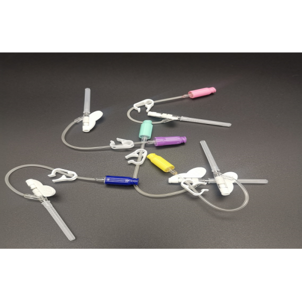 Pink Disposable Iv Cannula 20G Butterfly Type Positive Pressure Emergency Infusion Blood Transfusion