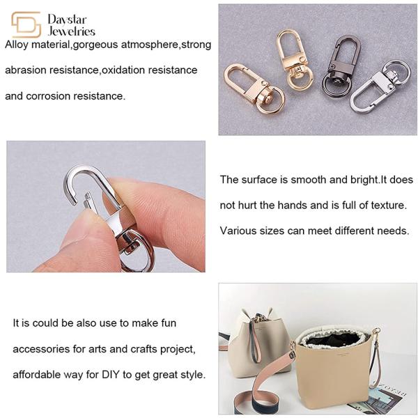 Metal Lobster Swivel Clasp , Lanyard Spring Snap Hooks For Diy Bag Keychain