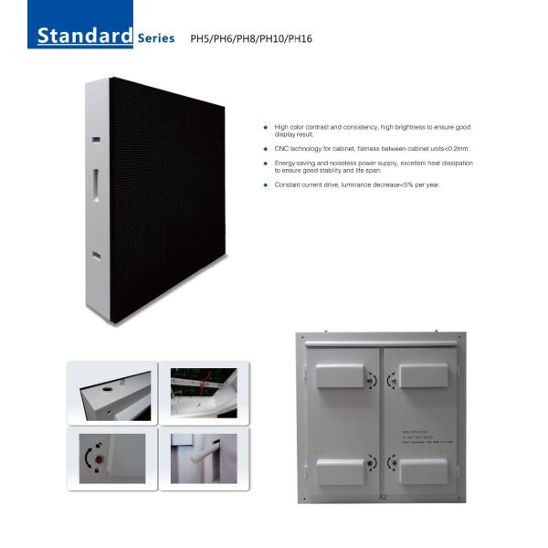 Внешнее тепловыделение тангажа пиксела экрана 10mm рекламы СИД P10 превосходное