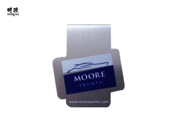 Unique Design Promotional Money Clips Metal , Flat Cash Money Clip