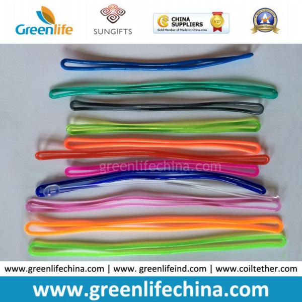 Transparent Orange Standard PVC Tag Leash Luggage Tag Holders