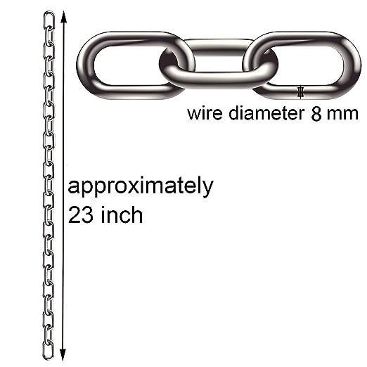 Self Color 304 Stainless Steel Coil Chain for Pull Traction Suspension Welded Structure