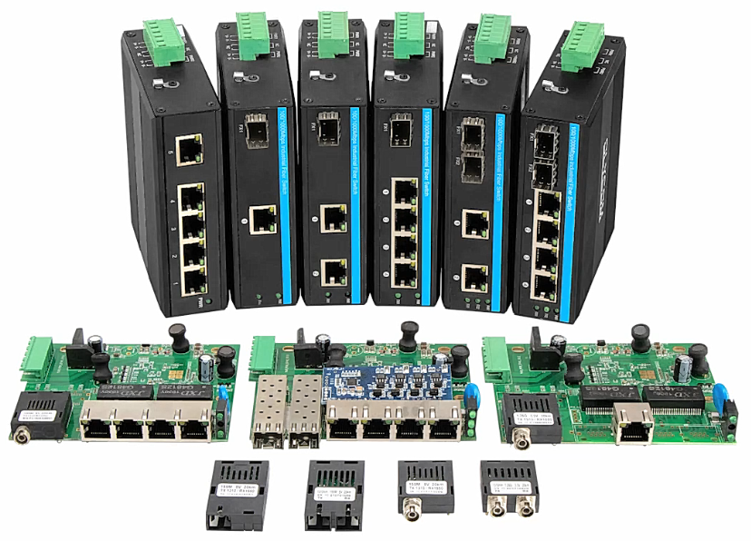 4 порта POE Управляемый коммутатор сети ERPS кольцо 120 Вт Бюджет Гигабит на основе DC48V Din Rail