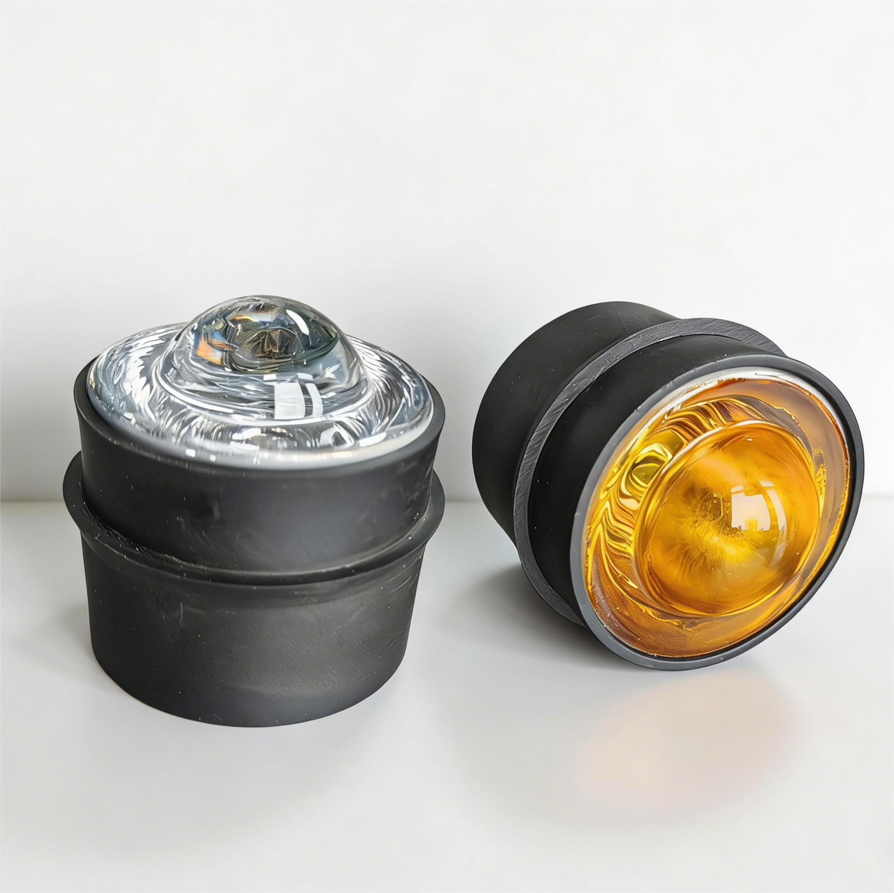 50mm Reflective Road Stud Cat Eye Marker with Durable Rubber Cover for Long Lasting Traffic Safety Applications
