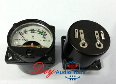 Black Color Tube AMP Parts SO-39 39mm 300ACV VU Panel Meter For Tube Amplifiers