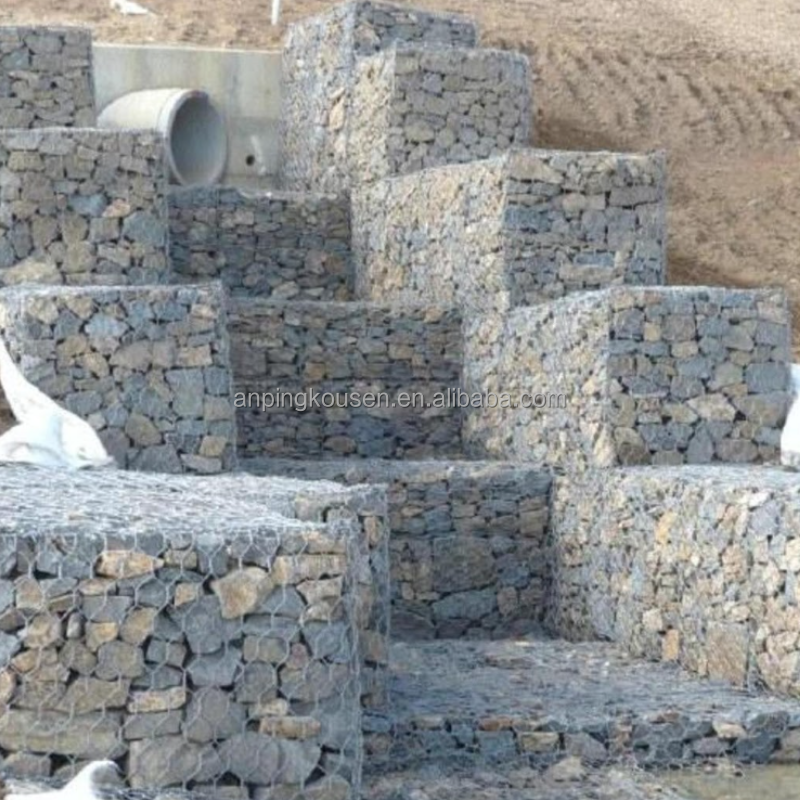 Hot Dipped Galvanized PVC Coated Gabion Wire Mesh for Environmental Protection