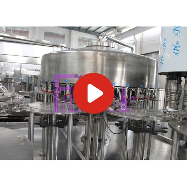 PLC Control Water Production Line , 15000BPH Plastic Bottle Monoblock Filling Machine