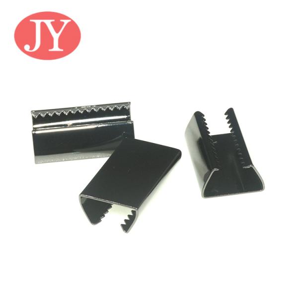 jiayang aglet metal gun color 25mm flat  cord laser logo metal tipping for hoodies