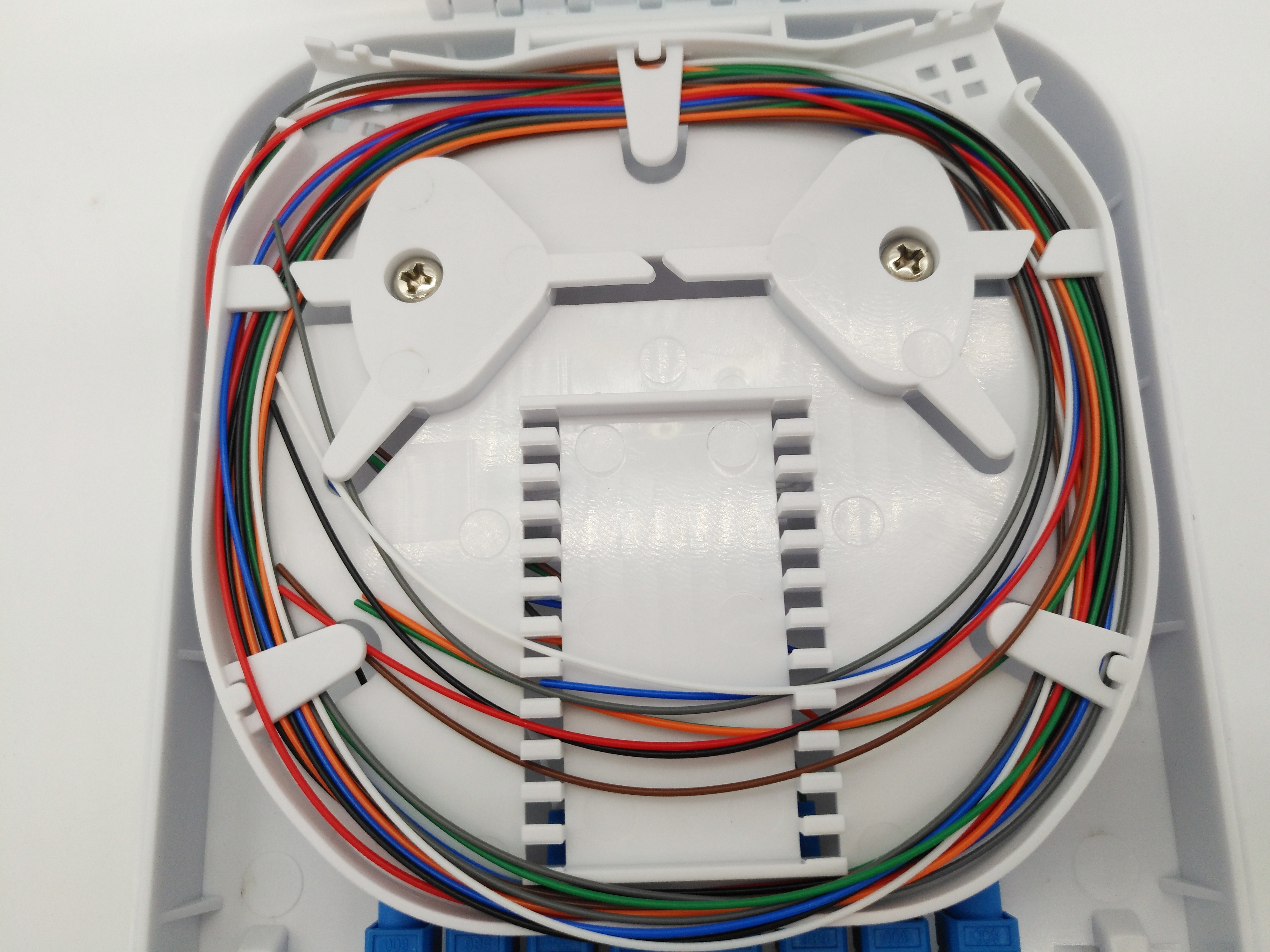 Fiber Optic Termination Box with 1x8 PLC Splitter for FTTH Indoor Wall Mounted