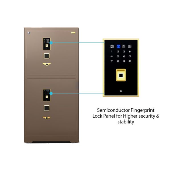 Solid Steel Large Jewelry Safe Box Luxury Watch Winder Safe With Jewelry Drawer