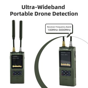 Ultra-Wideband Handheld Drone Detector with 100MHz-8GHz Coverage, IP54 Protection, and 7-Hour Battery Life for FPV UAV Detection