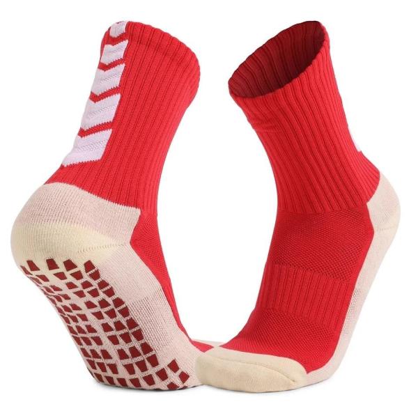 Custom Embroidery Logo Cotton Sports Soccer Socks for Men Support Grip Football Socks