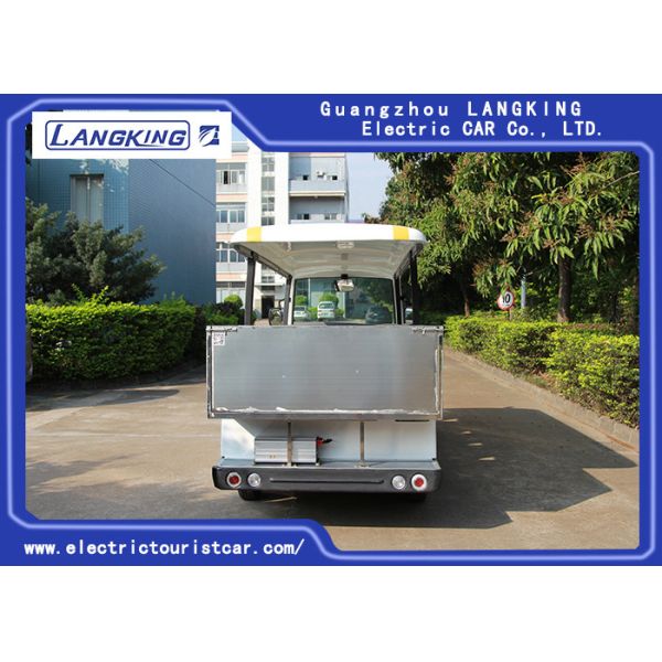Cool 11 Seats Cargo Electric Sightseeing Vehicle With Small Toplight 72V 7.5KW