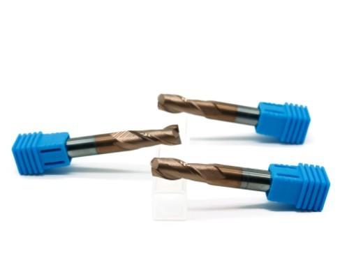 TiSin Coating Two Flute End Mill / Carbide Cutting Tools Square End Mill