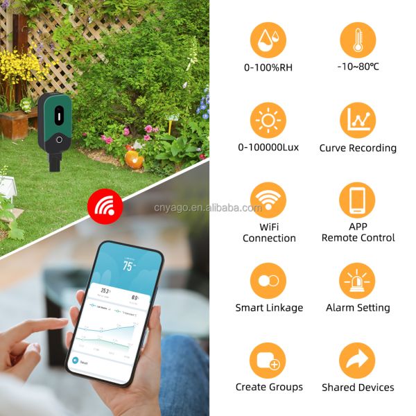 Smart Multifunctional Soil Sensor with Zigbee Connection and IP67 Waterproof for Plant Growth Monitoring
