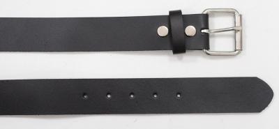Black / Dark Brown Women's Leather Belts For Jeans , Snap Buttons Unisex Thick Belts For Jeans