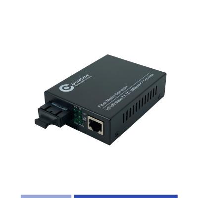 Fiber Media Converter 10/100Mbps Singlemode SMF Dual SC 1310nm 20KM