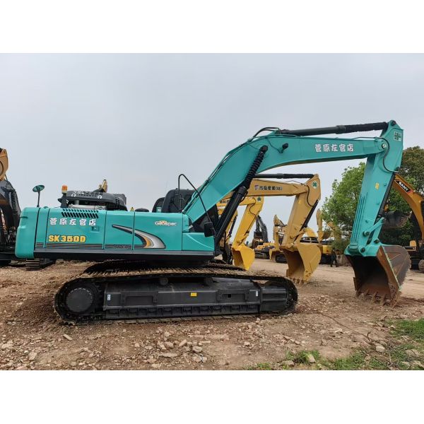 35T Kobelco Excavator Used Sk350 36100kg Excavator Construction Machine
