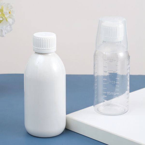Promethezine PET Collar Material 100ml 120ml 3oz 4oz Amber PET Cough Syrup Bottles Plastic Bottle Lean Bottle