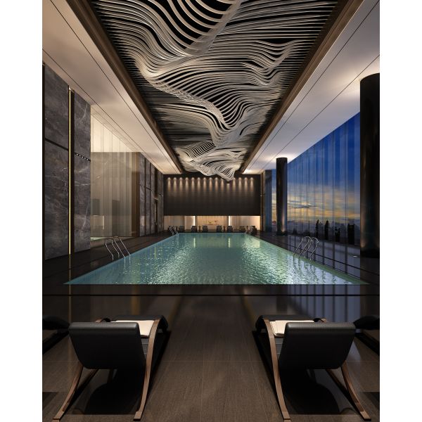 Flake 3mm Thickness Aluminum Ceiling Panels Kynar 500 Coating For High End Shopping Mall