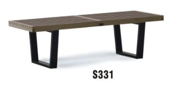 America style 2 seater wooden bench furniture