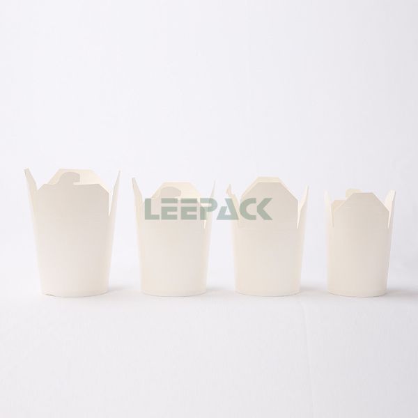 customized 8oz 16oz 26oz 32oz disposable pasta box PE coated taka away paper food container for noodles french fries