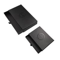 Protección del medio ambiente Mat de cartón laminado caja de regalo de color negro duro para marco de foto
