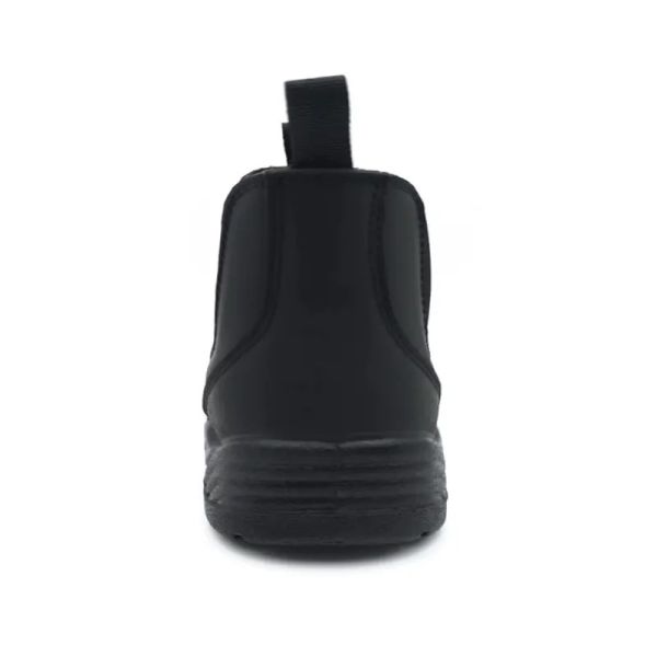 Black Chelsea Work Boot Mens Steel Toe Engineer Boots Crazy Horse Leather