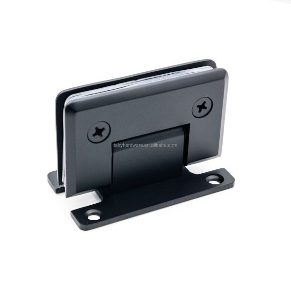 Нержавеющая сталь 201 90-градусная стена на стекло 10 мм Душевая стеклянная дверь Завеса набор черный