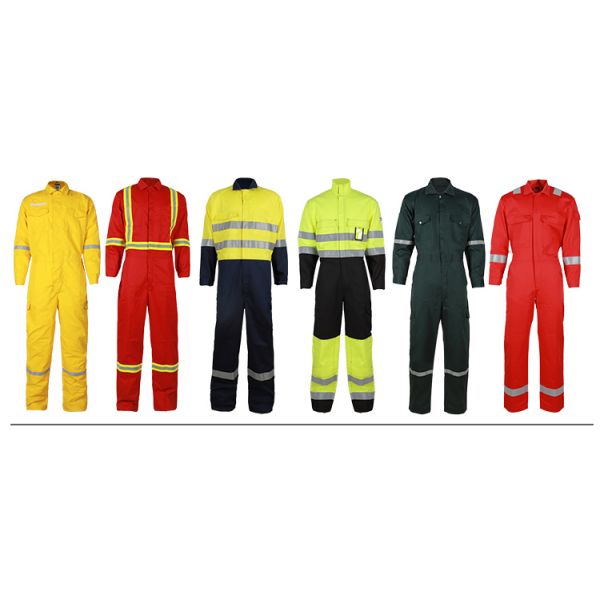 Custom Fluorescent Flame-Resistant Work Suits Colorblock Design Durable Breathable