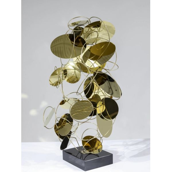 Sweet Design Modern Luxury Stainless Steel Rose Gold Floor Sculpture For Decor