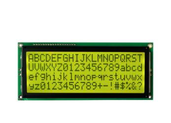 5V Powered STN Character LCM Module With Yellow Green LED Back Light