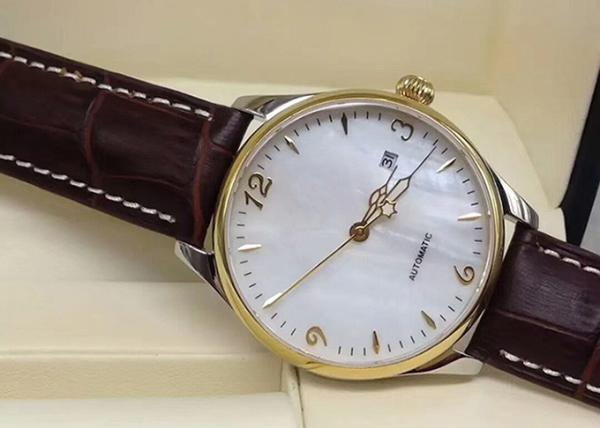 Custom Logo Automatic Wrist Watch , Stainless Steel  White Face Automatic Watch