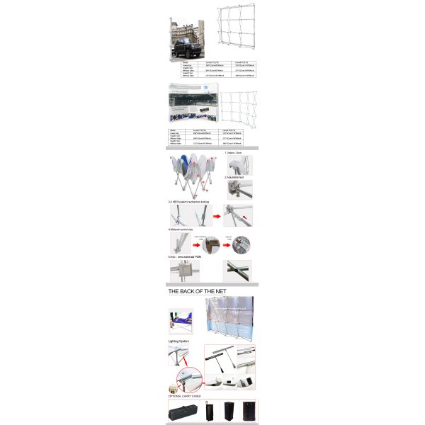 Custom Printed Trade Show Backdrop Displays , Portable Exhibition Displays Flame Resistant