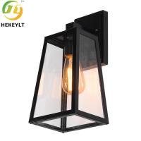 Lâmpada de parede impermeável de vidro de alumínio E26 de 40 watts para a decoração exterior