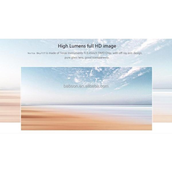 Sky 117 ODM 4K Full HD 3D Mini Smart Hotel KTV Office Auto Focus Lens 2g RAM 2k LED Android 9 Home Theater Includes Bag